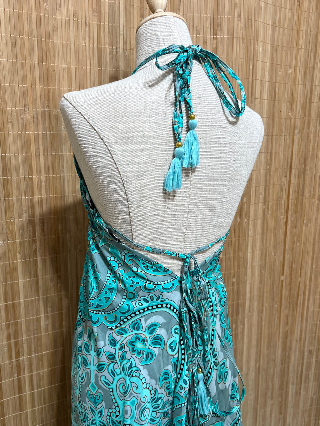 Vestido Indio Largo Boho Espalda en V | Para Festivales y Verano