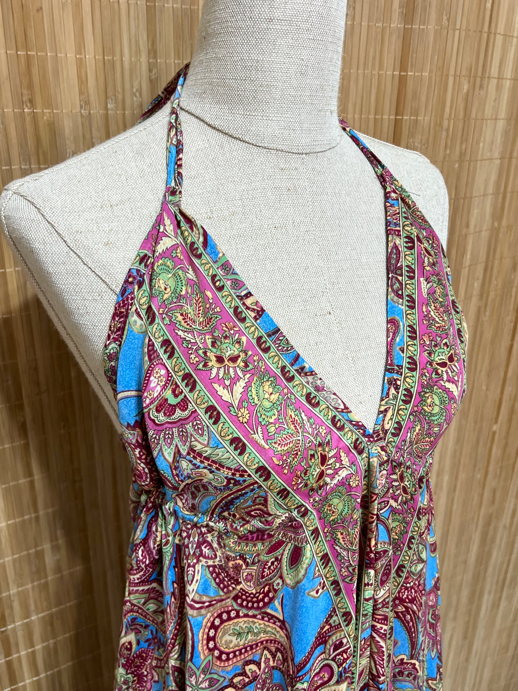 Vestido Indio Largo Boho Espalda en V | Para Festivales y Verano