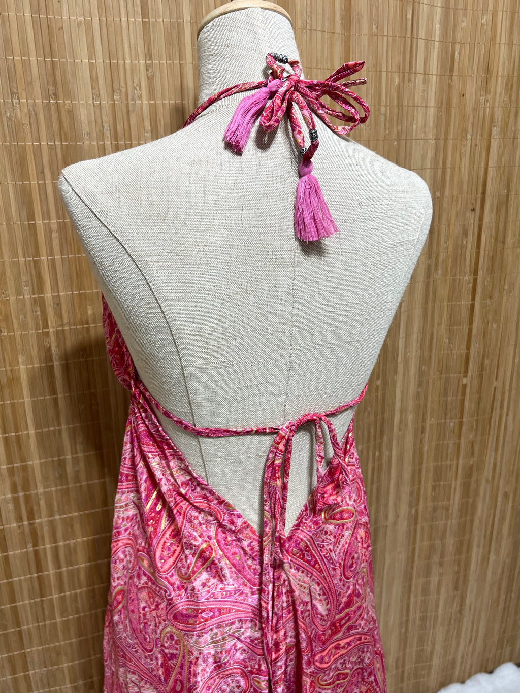 Vestido Indio Largo Boho Espalda en V | Para Festivales y Verano