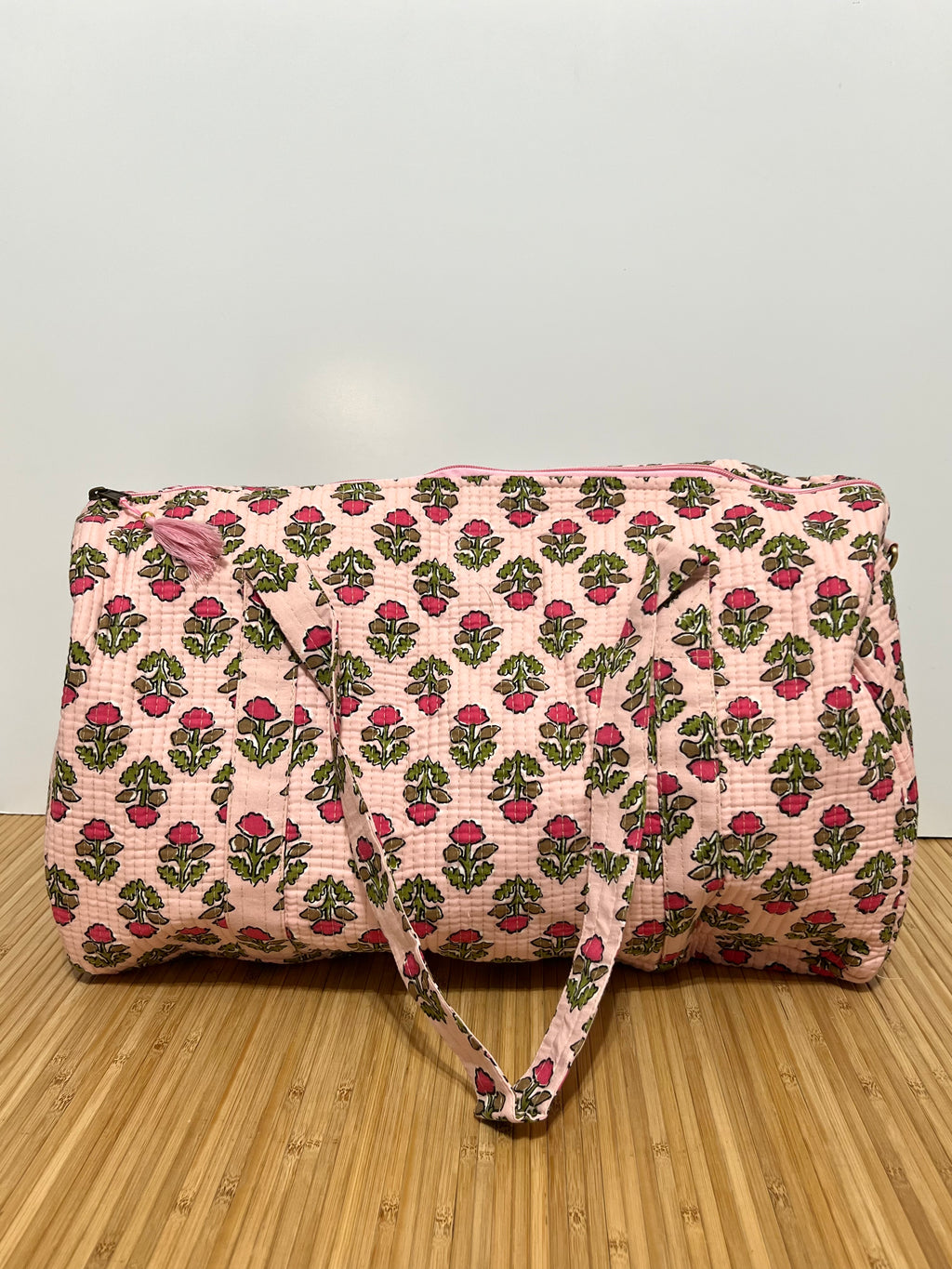 Bolso de viaje estampado de algodón personalizado iniciales – 45 × 33 × 24 cm