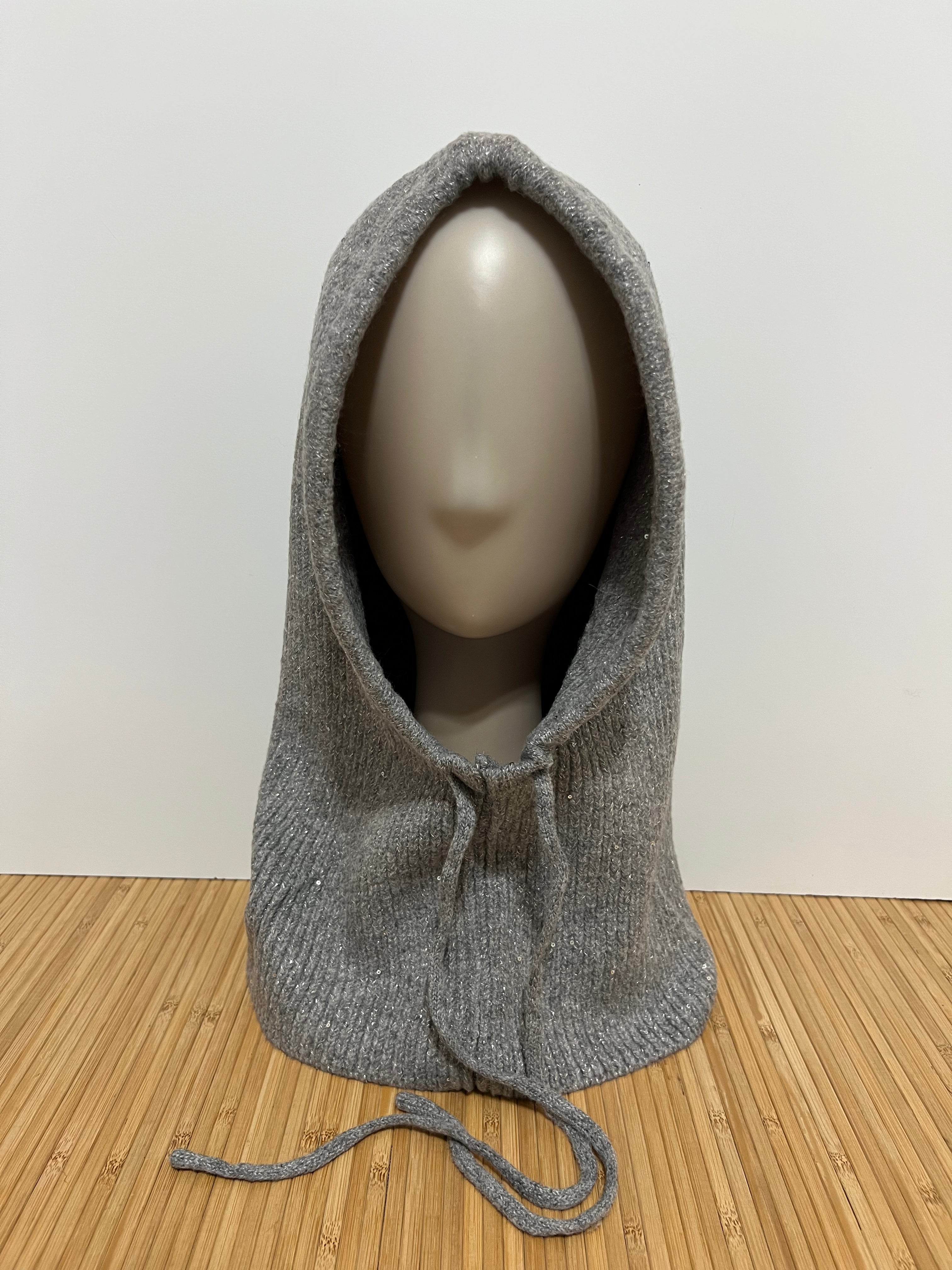 Balaclava Brillo Ligero de Punto y Cordón Ajustable