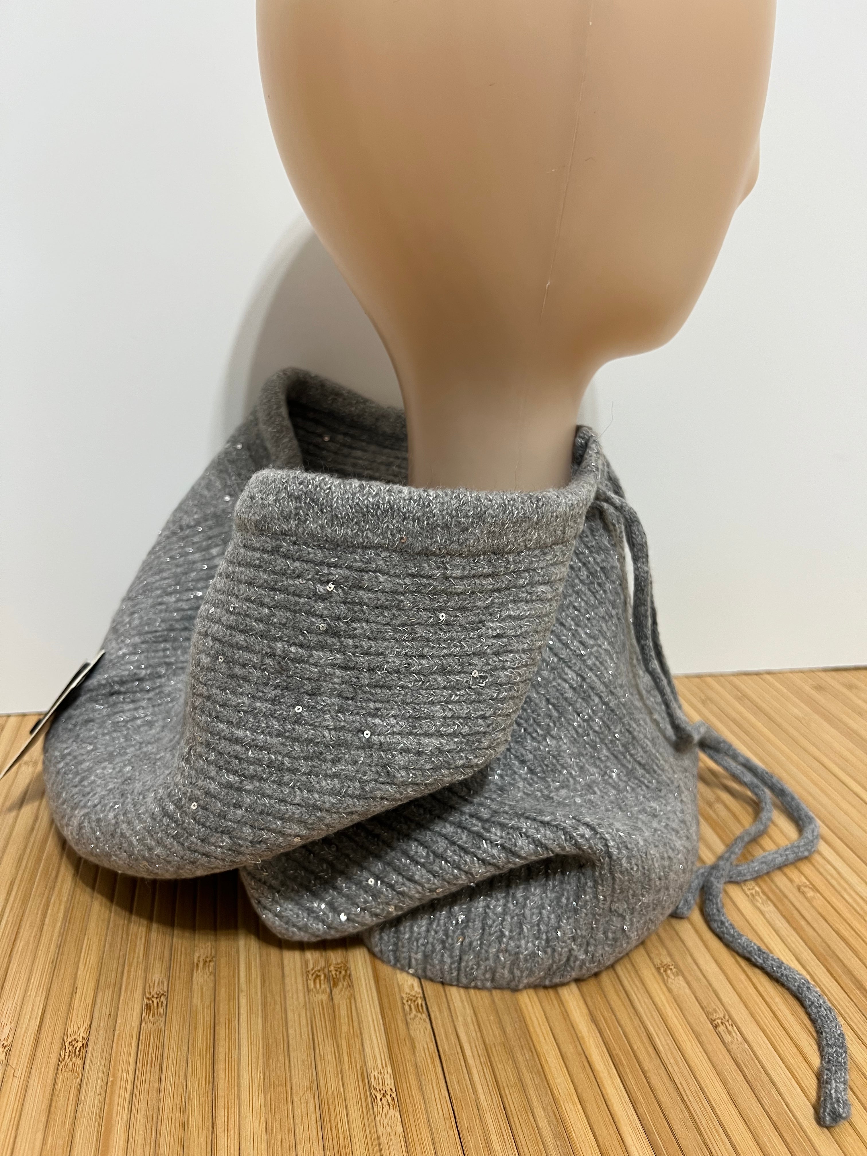 Balaclava Brillo Ligero de Punto y Cordón Ajustable