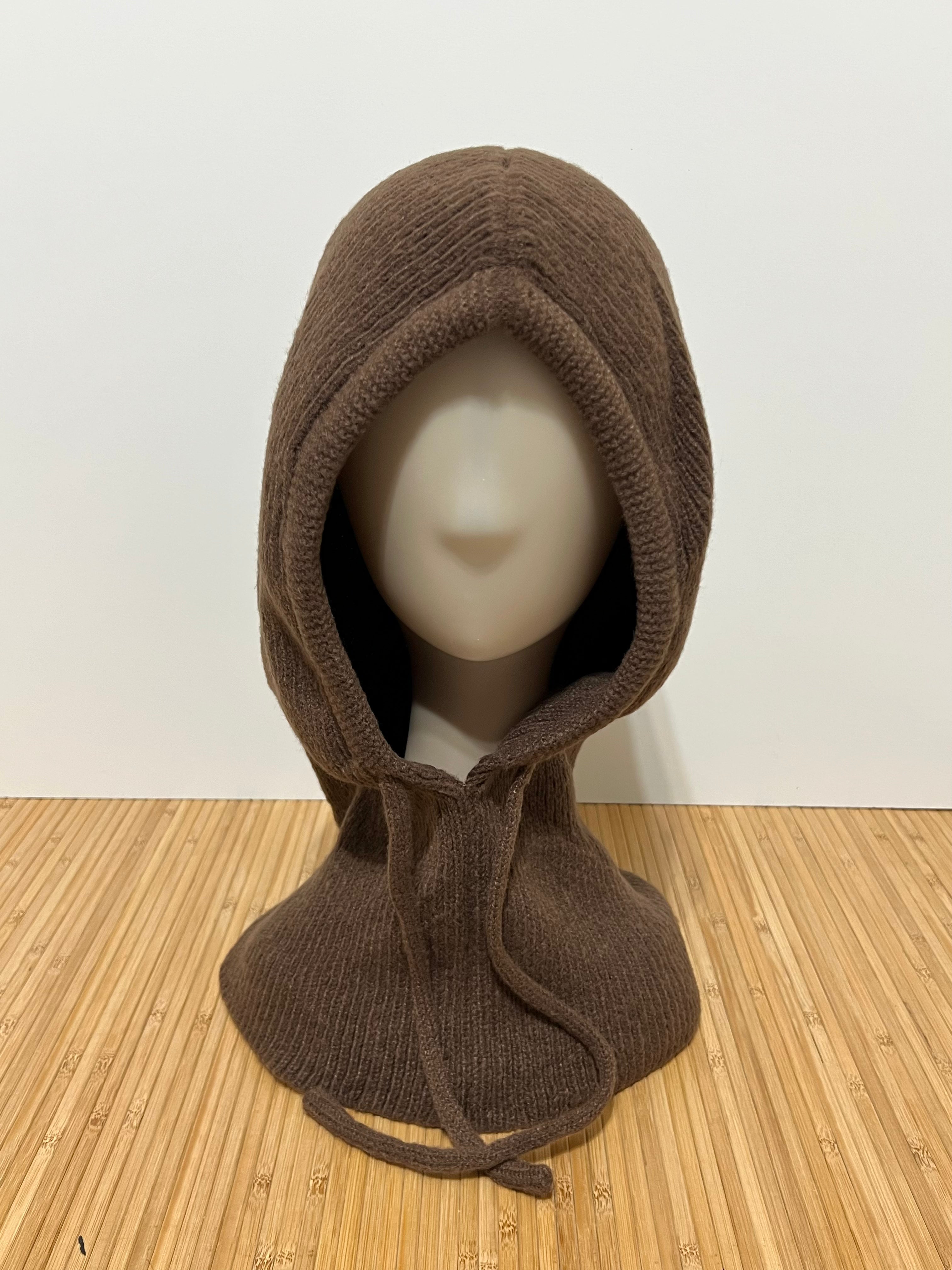 Balaclava de Punto Grueso con Cordón Ajustable – Capucha y Bufanda de Invierno