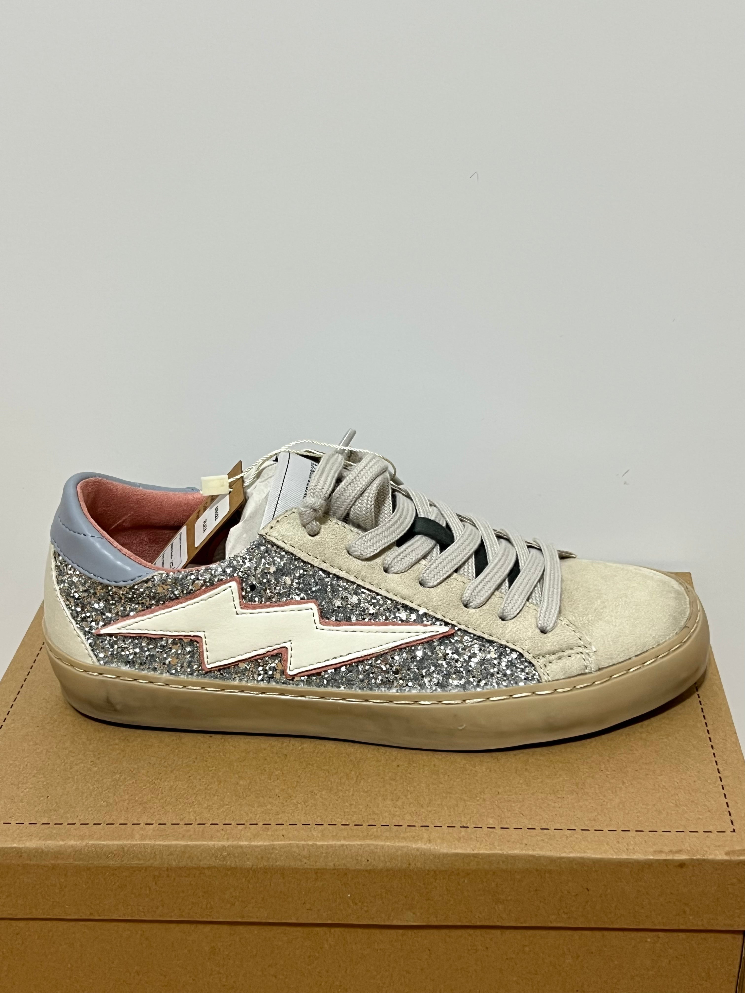 Zapatillas rayo con purpurina mujer – Tallas 35 a 41 | Tallan grandes, pedir una talla menos