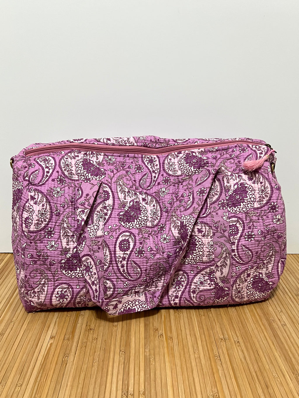 Bolso de viaje estampado de algodón personalizado iniciales – 45 × 33 × 24 cm