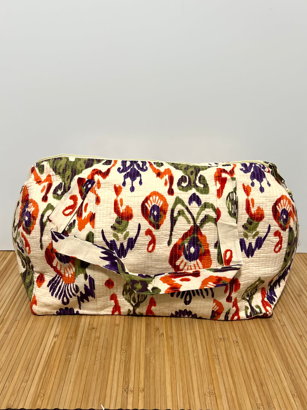 Bolso de viaje estampado de algodón personalizado iniciales – 45 × 33 × 24 cm