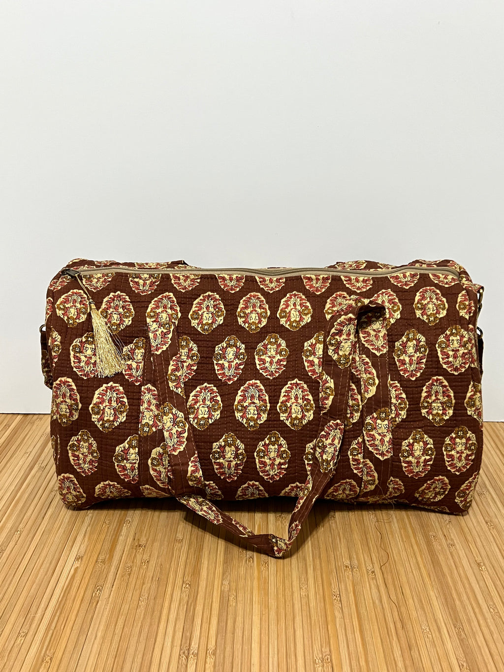 Bolso de viaje estampado de algodón personalizado iniciales – 45 × 33 × 24 cm
