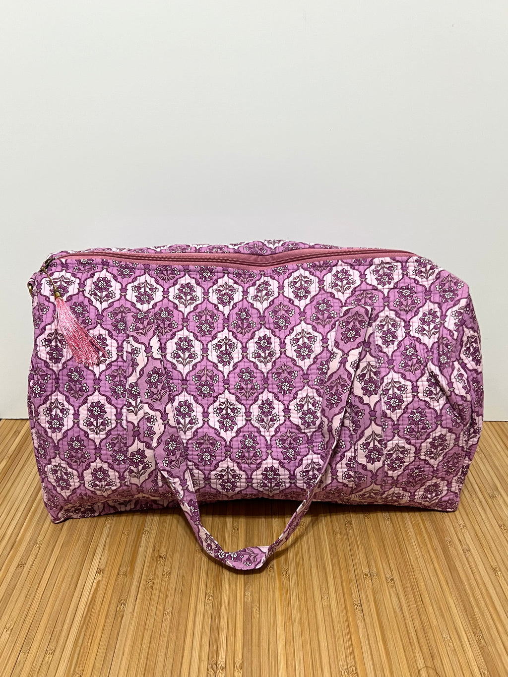 Bolso de viaje estampado de algodón personalizado iniciales – 45 × 33 × 24 cm