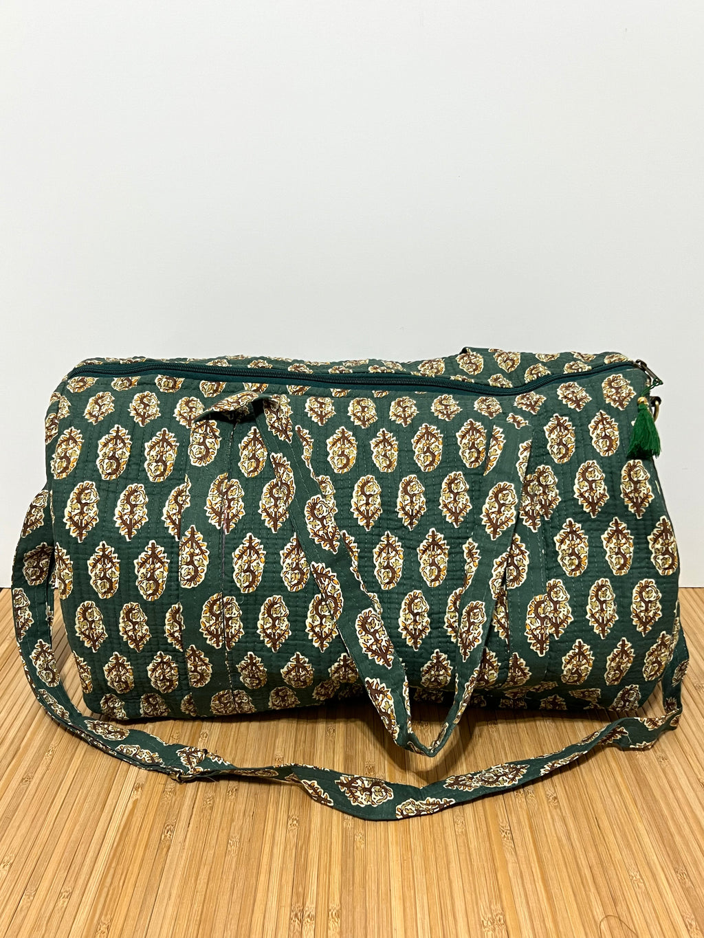 Bolso de viaje estampado de algodón personalizado iniciales – 45 × 33 × 24 cm