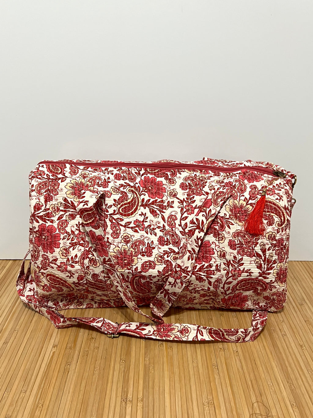 Bolso de viaje estampado de algodón personalizado iniciales – 45 × 33 × 24 cm