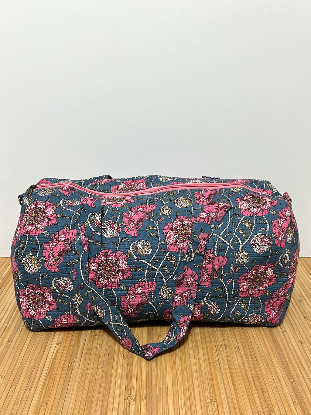 Bolso de viaje estampado de algodón personalizado iniciales – 45 × 33 × 24 cm