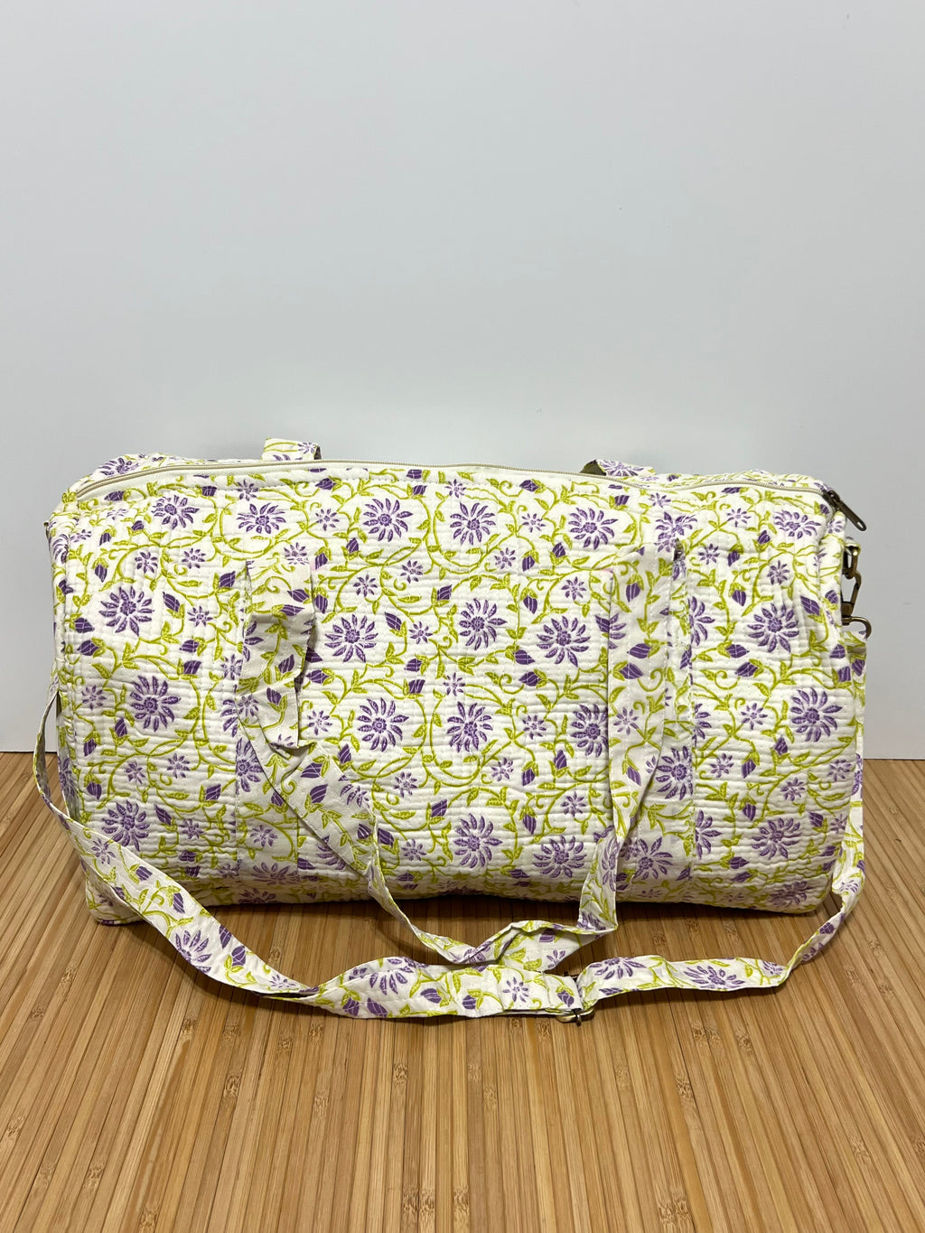 Bolso de viaje estampado de algodón personalizado iniciales – 45 × 33 × 24 cm