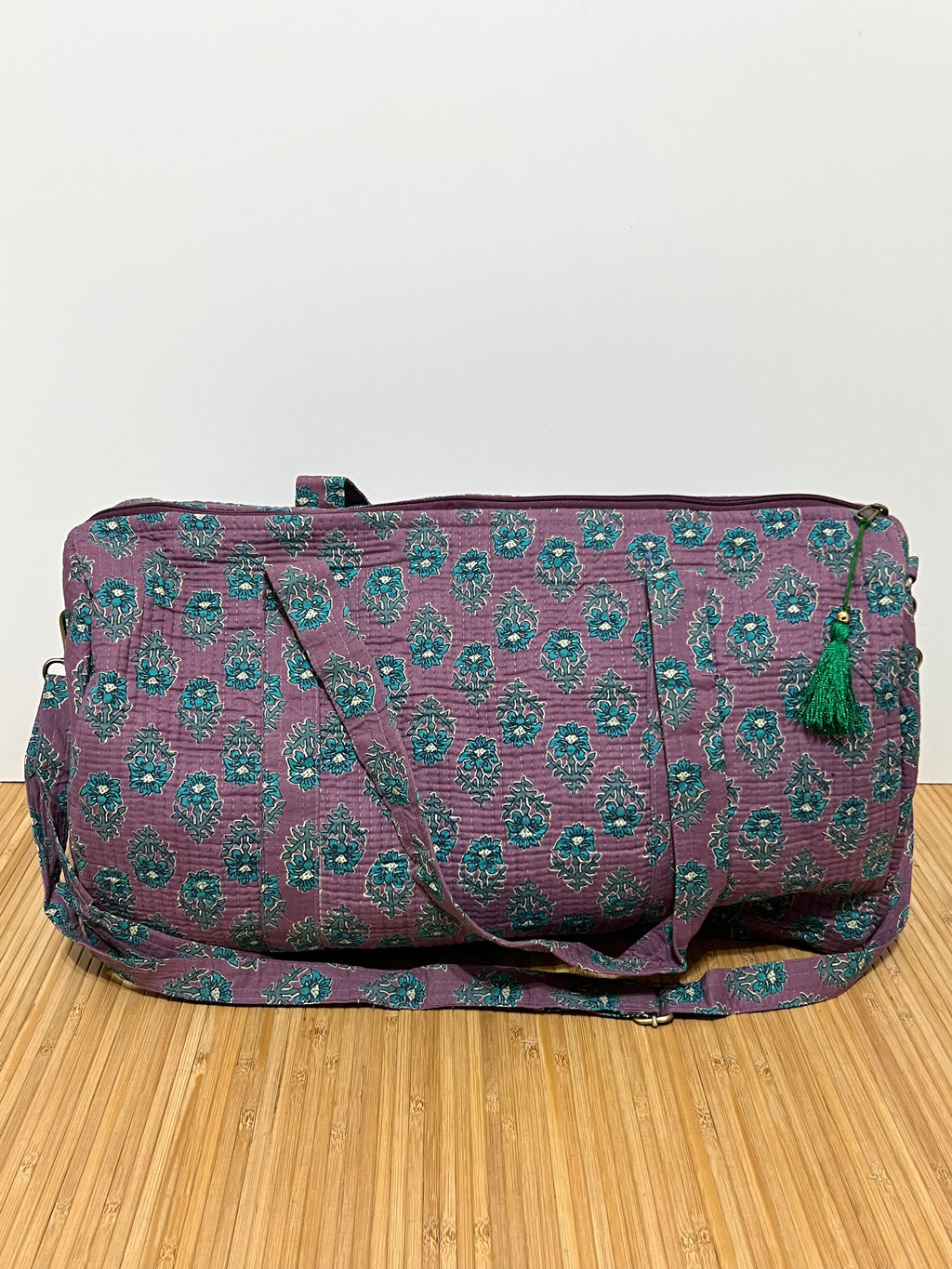 Bolso de viaje estampado de algodón personalizado iniciales – 45 × 33 × 24 cm