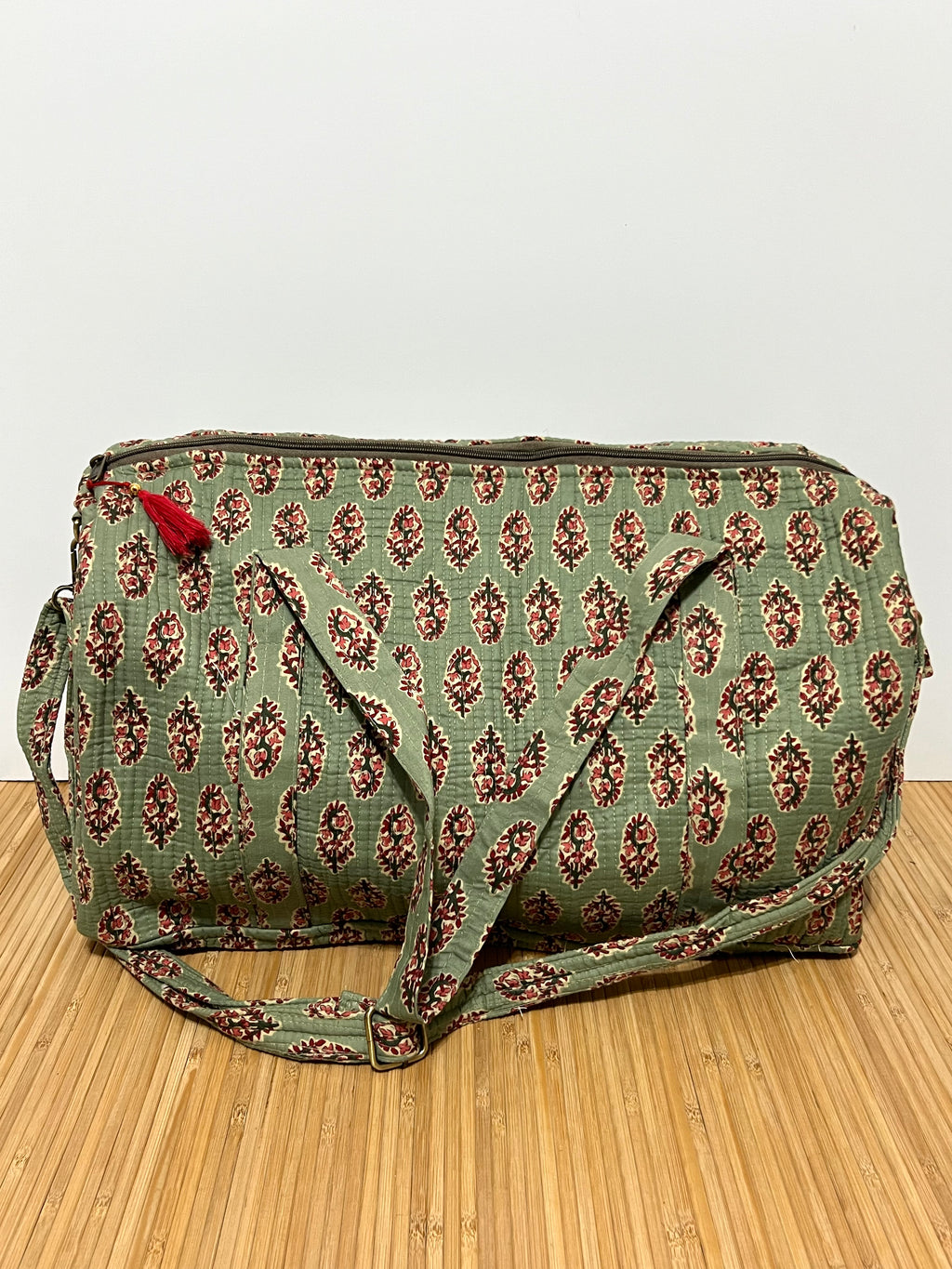 Bolso de viaje estampado de algodón personalizado iniciales – 45 × 33 × 24 cm