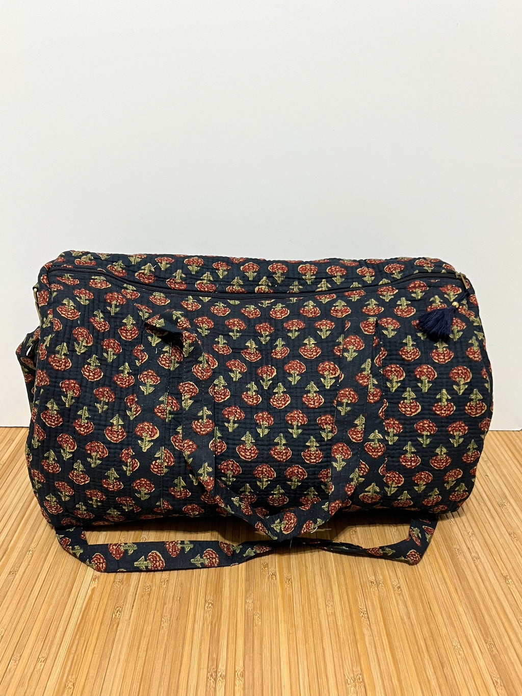 Bolso de viaje estampado de algodón personalizado iniciales – 45 × 33 × 24 cm
