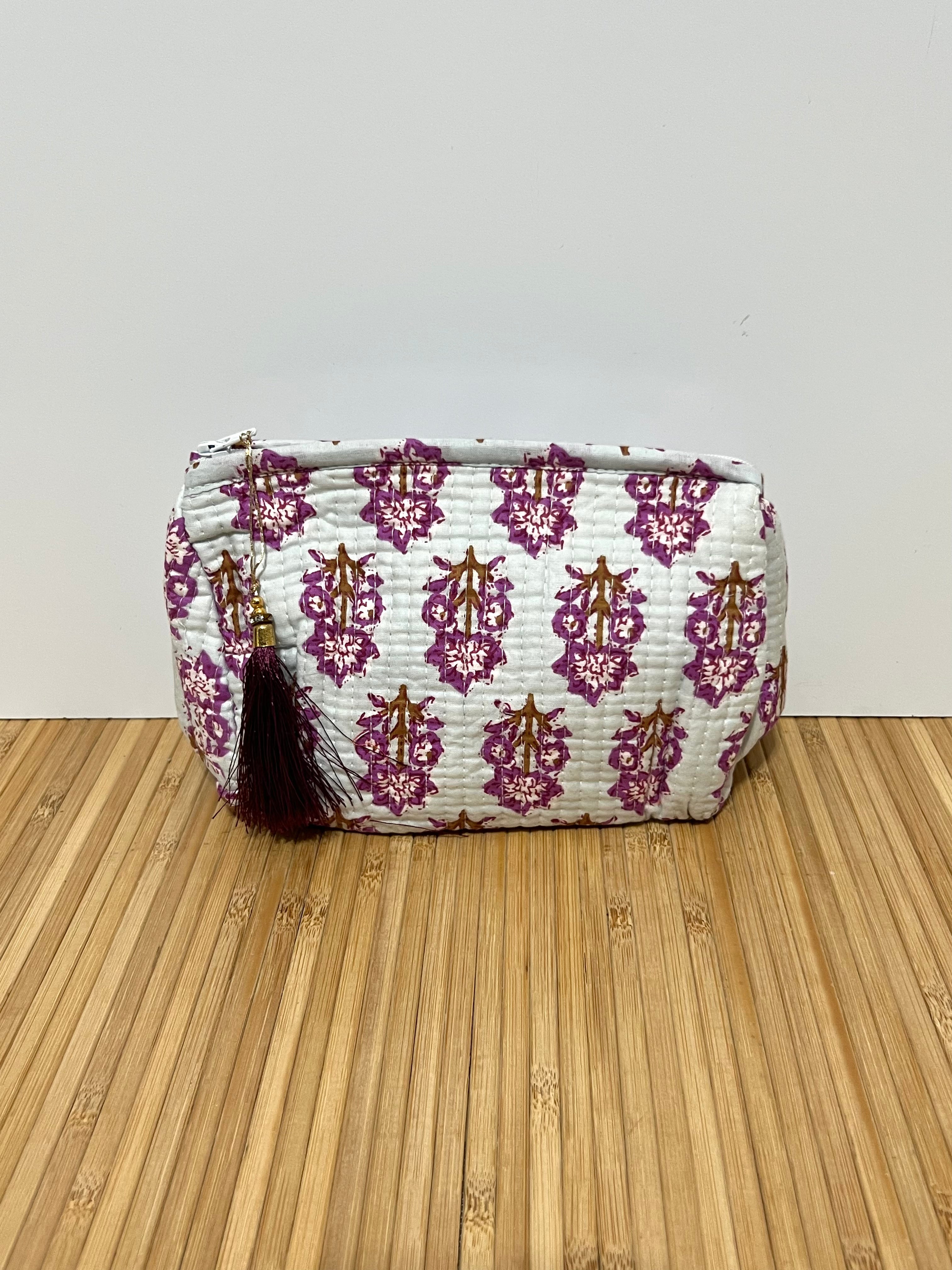Neceser estampado de Algodón impermeable con Compartimentos