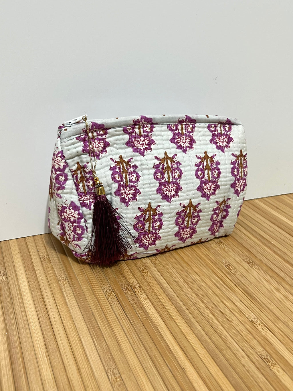 Neceser estampado de Algodón impermeable con Compartimentos