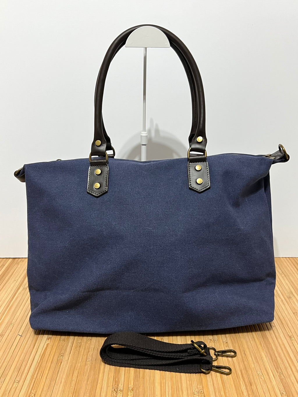 Bolso Personalizado con Iniciales – 49×30×14 cm | Loneta con Asas de Piel