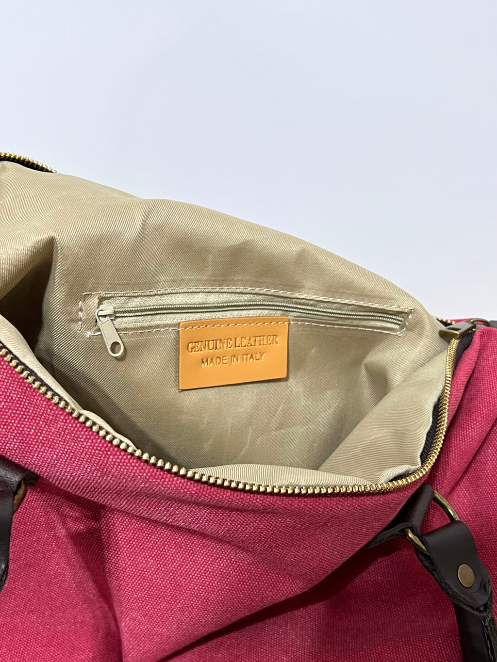 Bolso Personalizado con Iniciales – 49×30×14 cm | Loneta con Asas de Piel