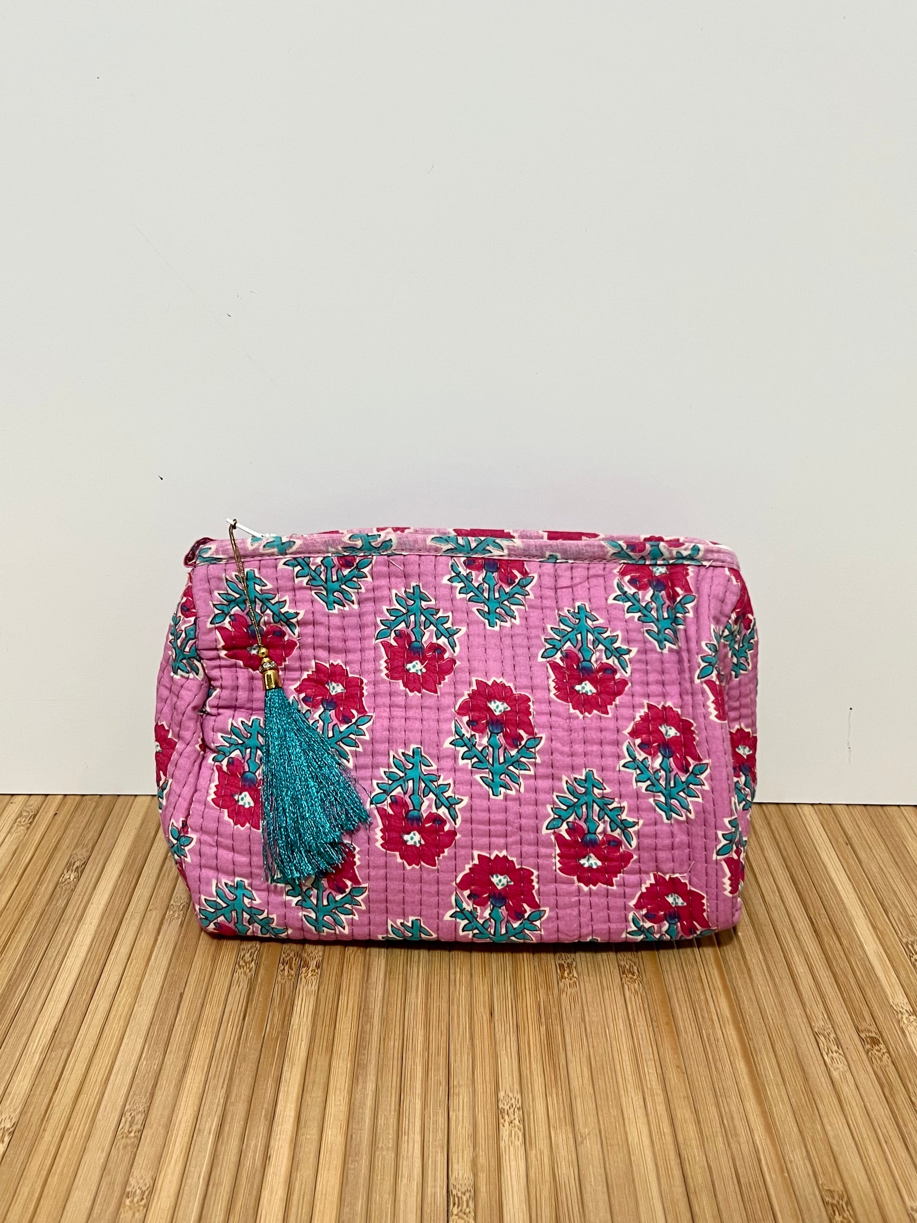 Neceser estampado de Algodón impermeable con Compartimentos