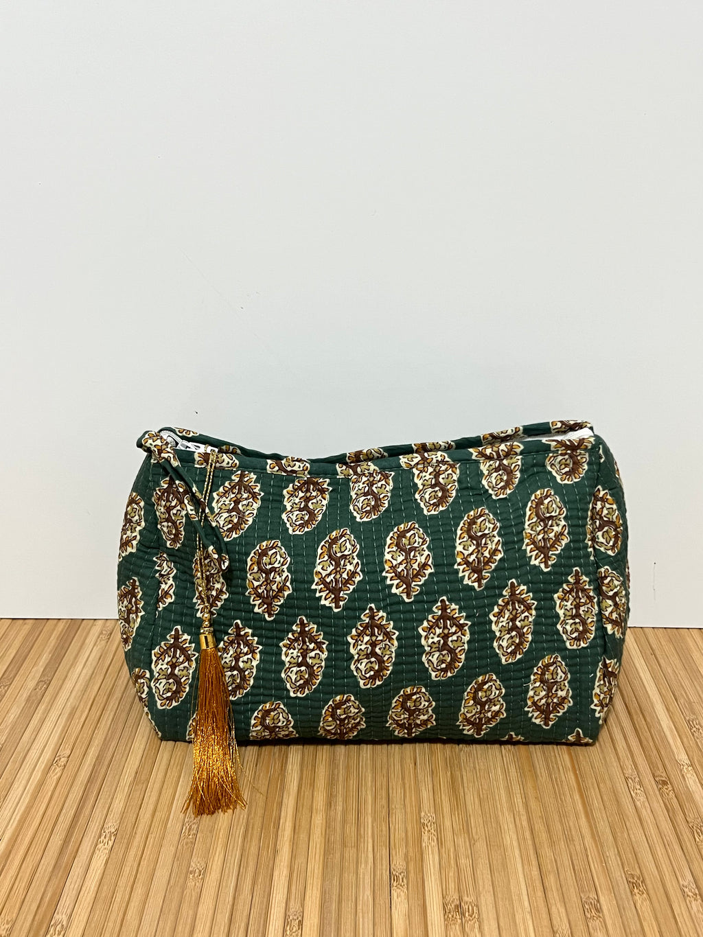 Neceser estampado de Algodón impermeable con Compartimentos