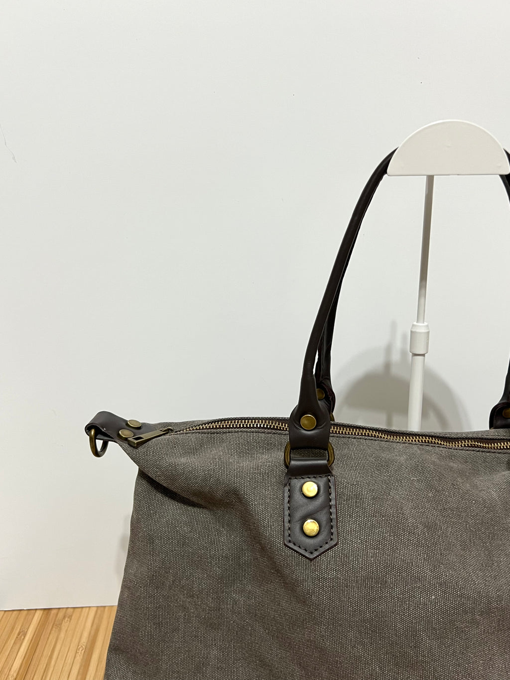 Bolso Personalizado con Iniciales – 49×30×14 cm | Loneta con Asas de Piel