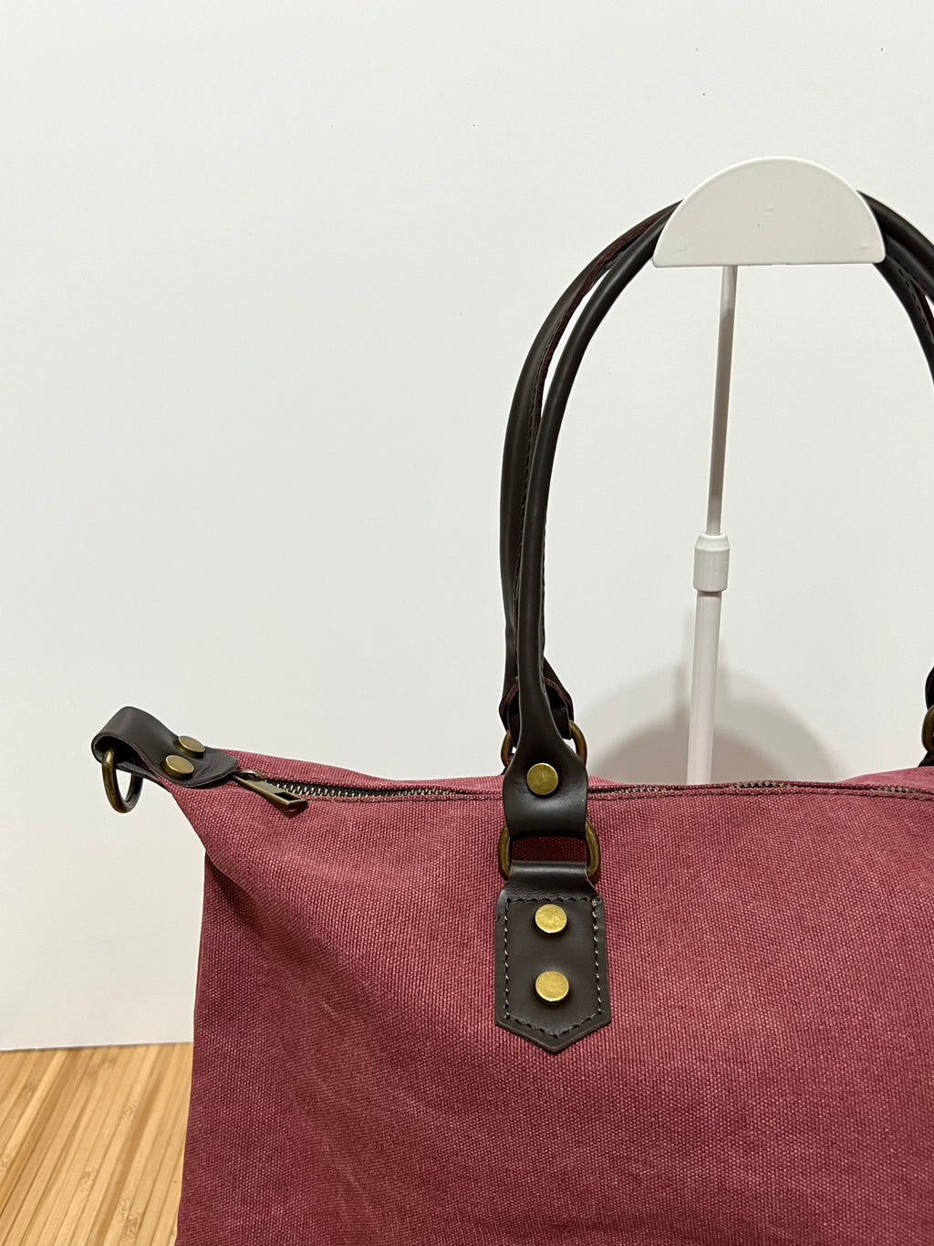 Bolso Personalizado con Iniciales – 49×30×14 cm | Loneta con Asas de Piel