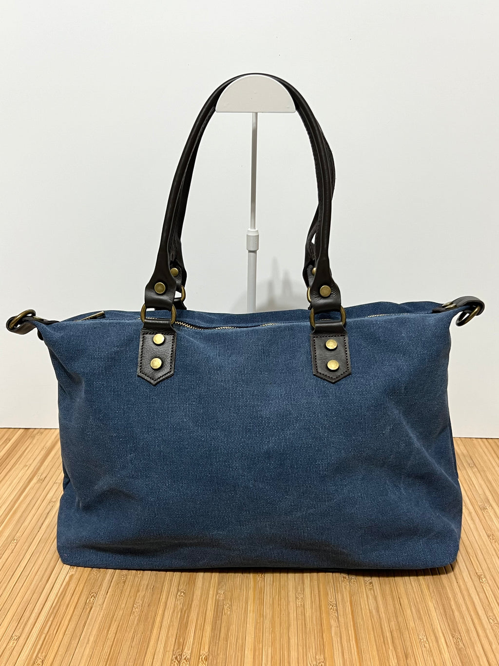 Bolso Personalizado con Iniciales – 49×30×14 cm | Loneta con Asas de Piel