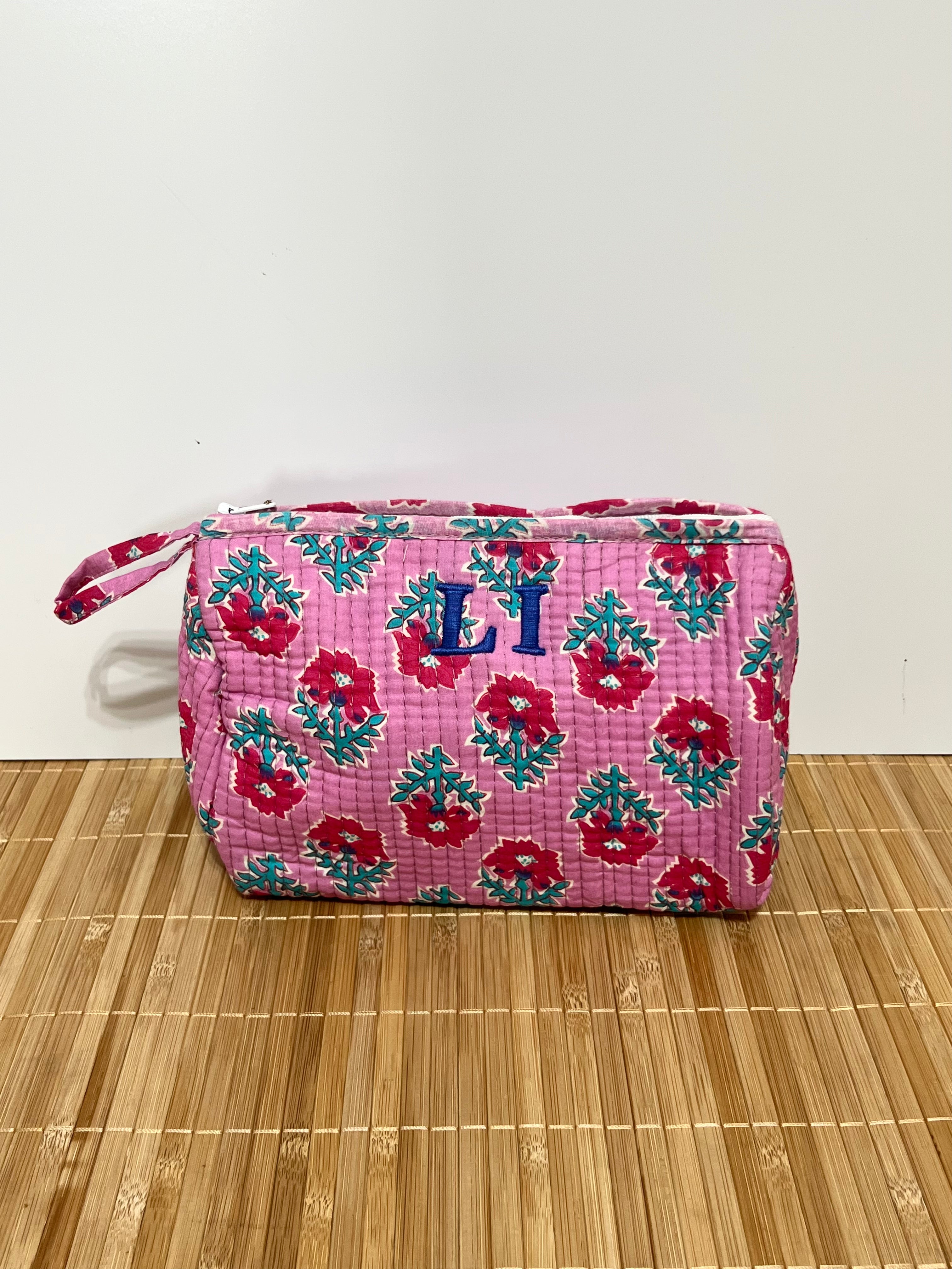 Neceser estampado de Algodón impermeable con Compartimentos