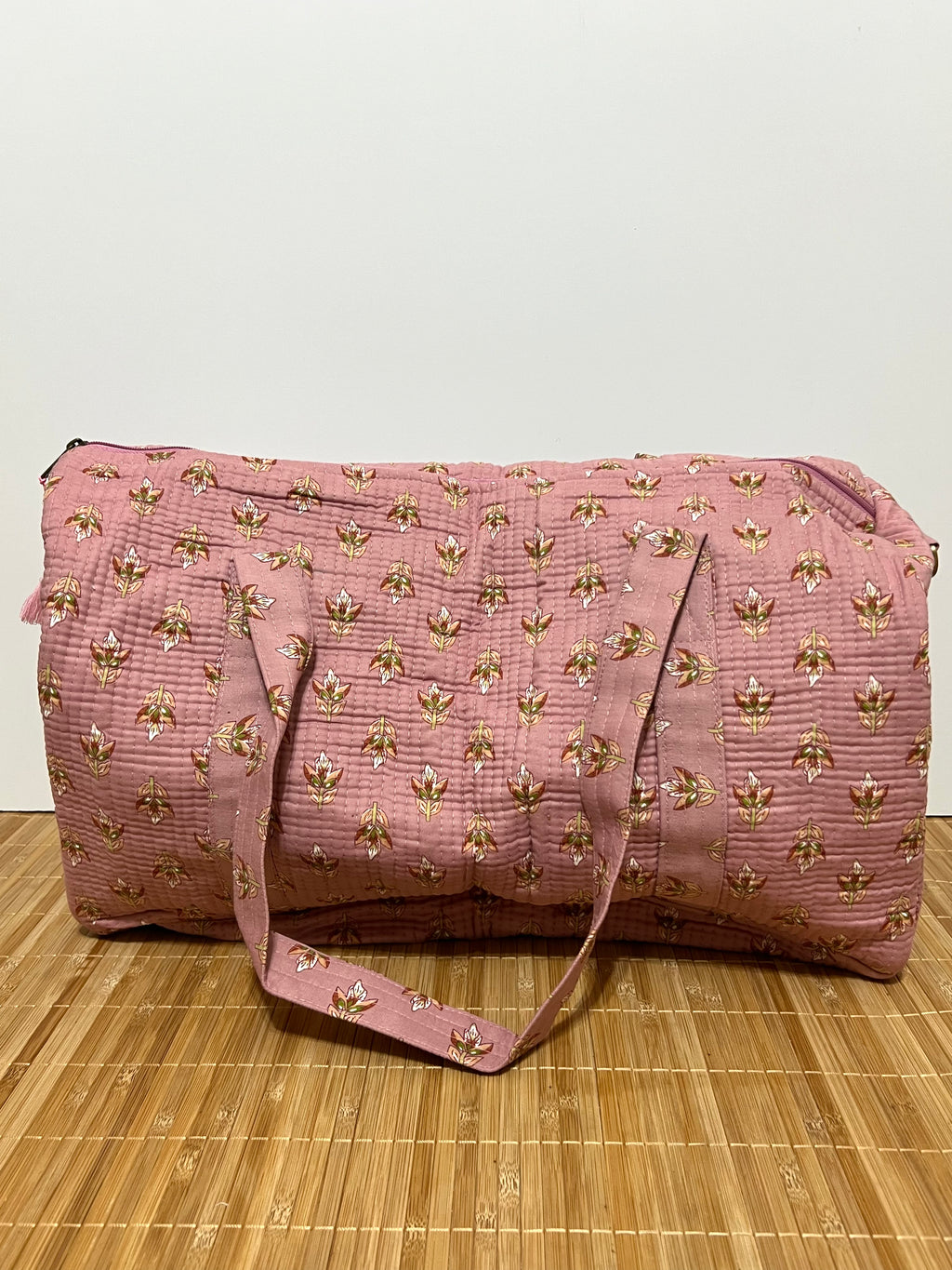 Bolso de viaje estampado de algodón personalizado iniciales – 45 × 33 × 24 cm