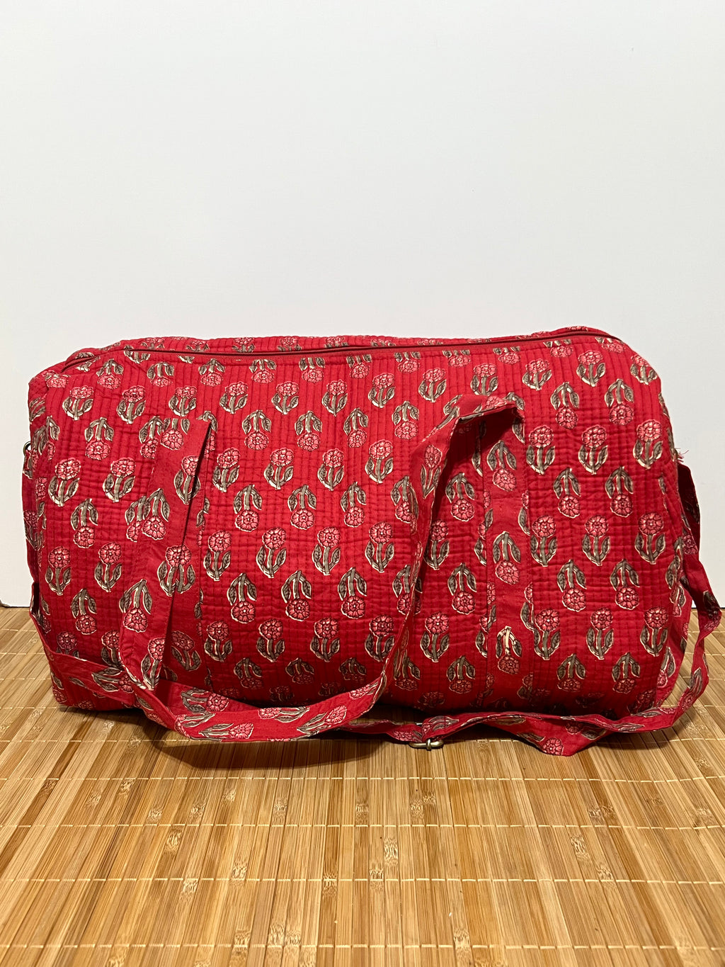 Bolso de viaje estampado de algodón personalizado iniciales – 45 × 33 × 24 cm