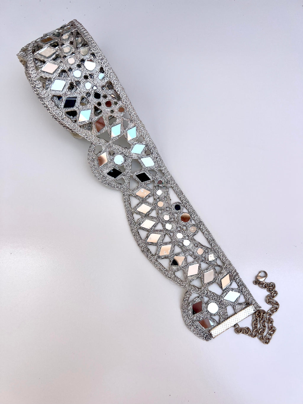 Cinturón espejos Dorado y Plateado mujer con cadena ajustable