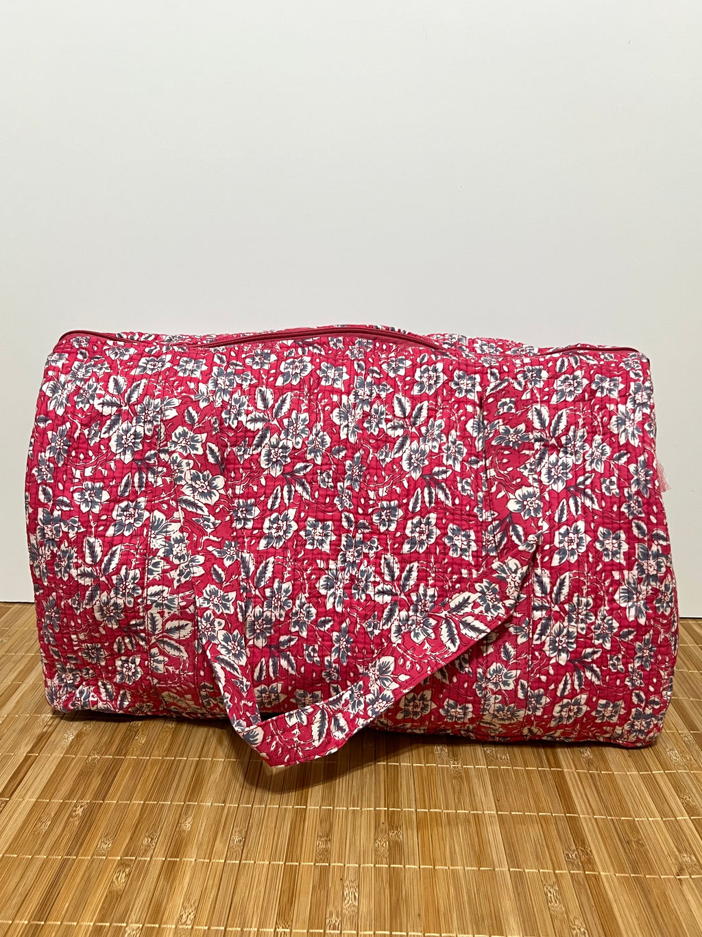 Bolso de viaje estampado de algodón personalizado iniciales – 45 × 33 × 24 cm