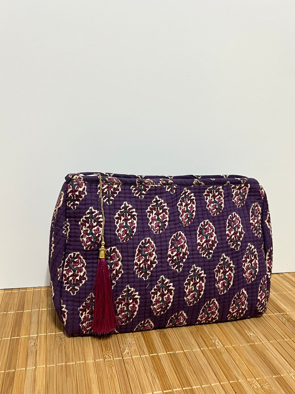 Neceser estampado de Algodón impermeable con Compartimentos
