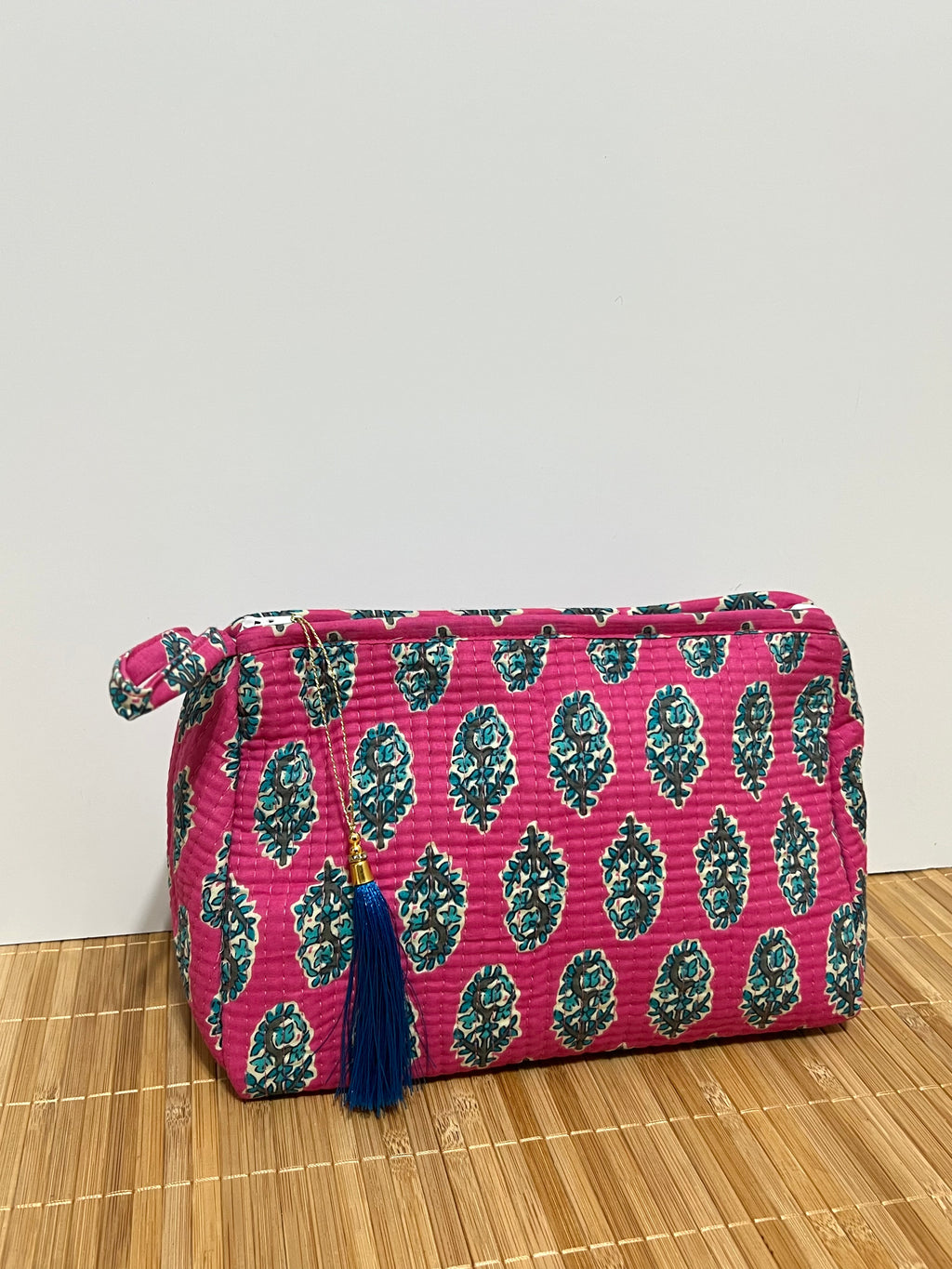 Neceser estampado de Algodón impermeable con Compartimentos