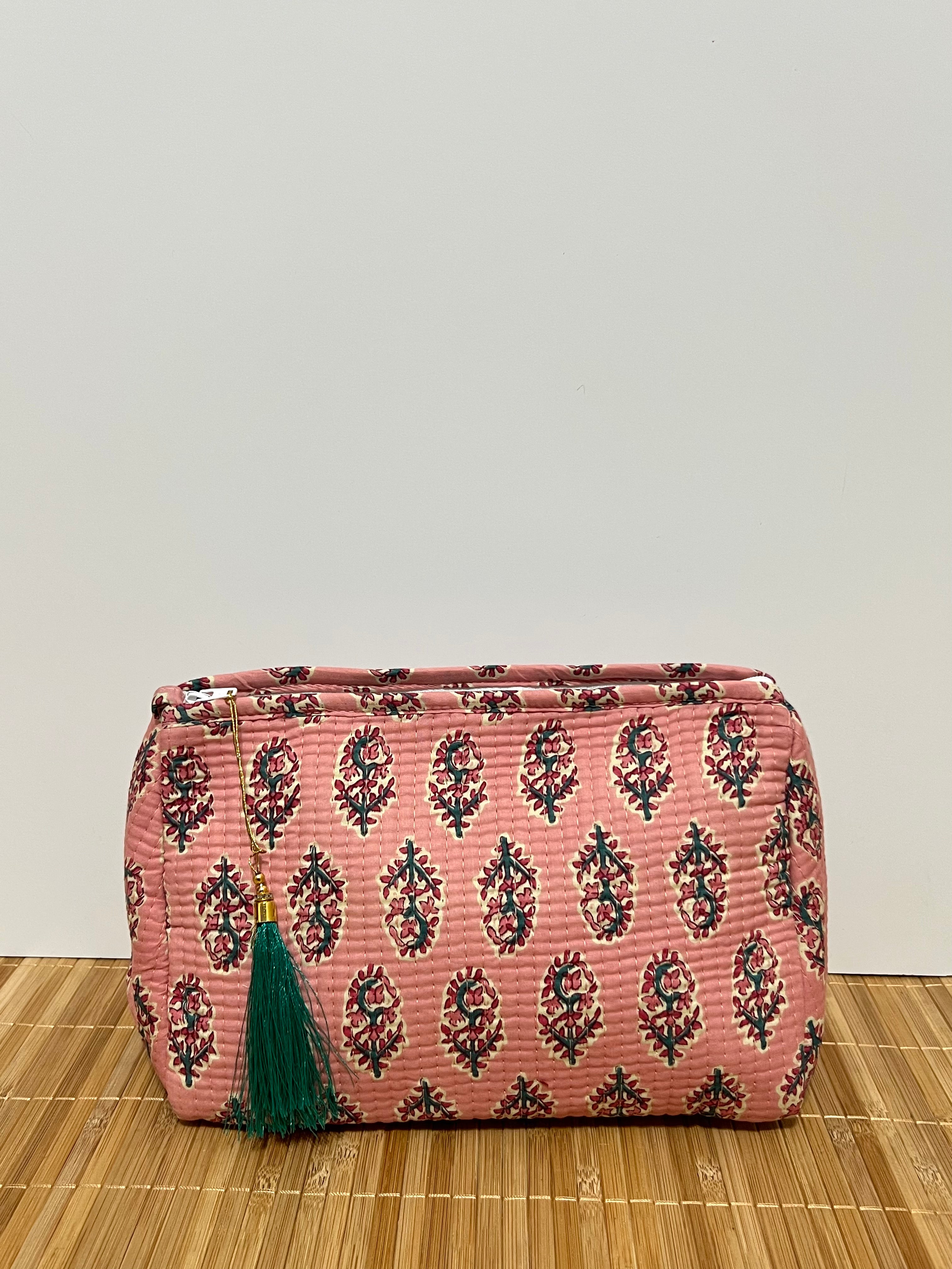 Neceser estampado de Algodón impermeable con Compartimentos