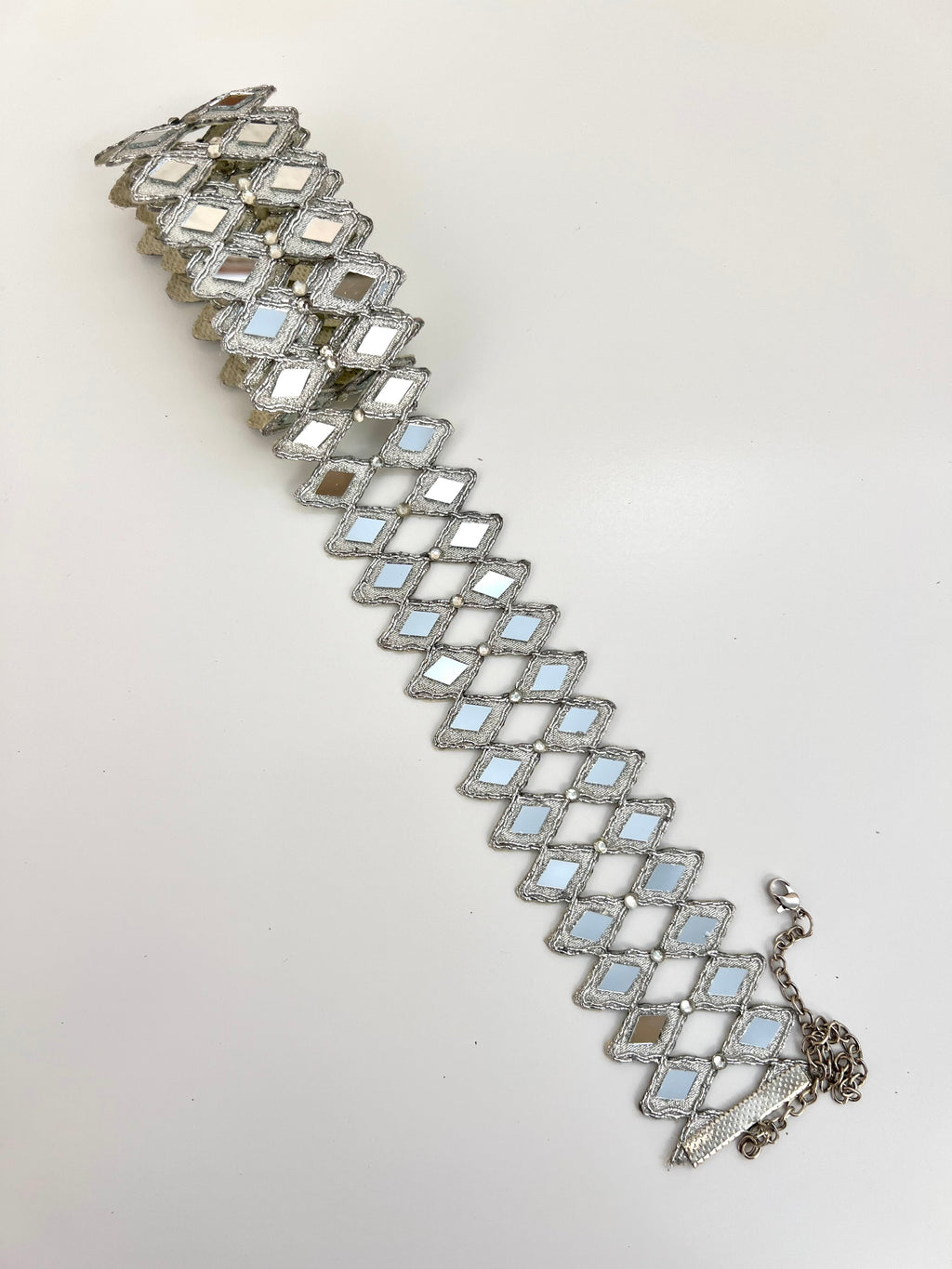 Cinturón espejos Dorado y Plateado mujer con cadena ajustable