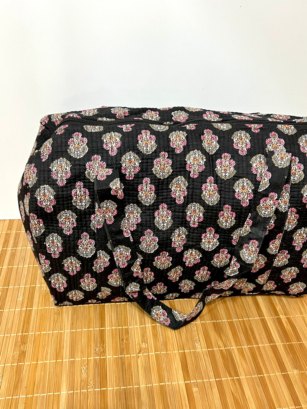 Bolso de viaje estampado de algodón personalizado iniciales – 45 × 33 × 24 cm