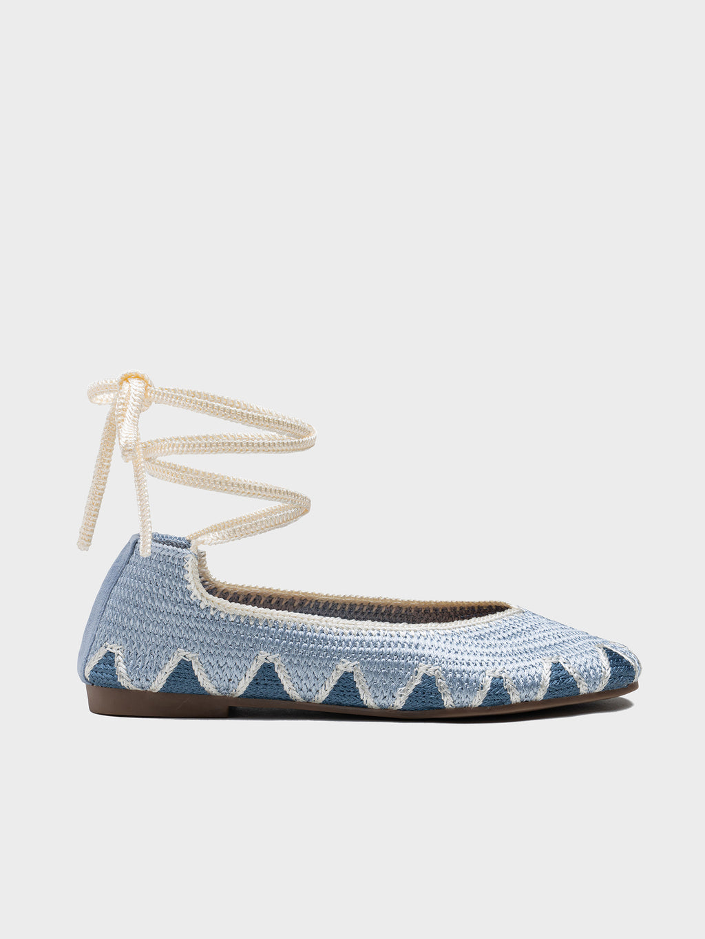 Bailarinas estilo Crochet con Cintas al Tobillo Diseño Étnico | Elige tu talla habitual (36-41)