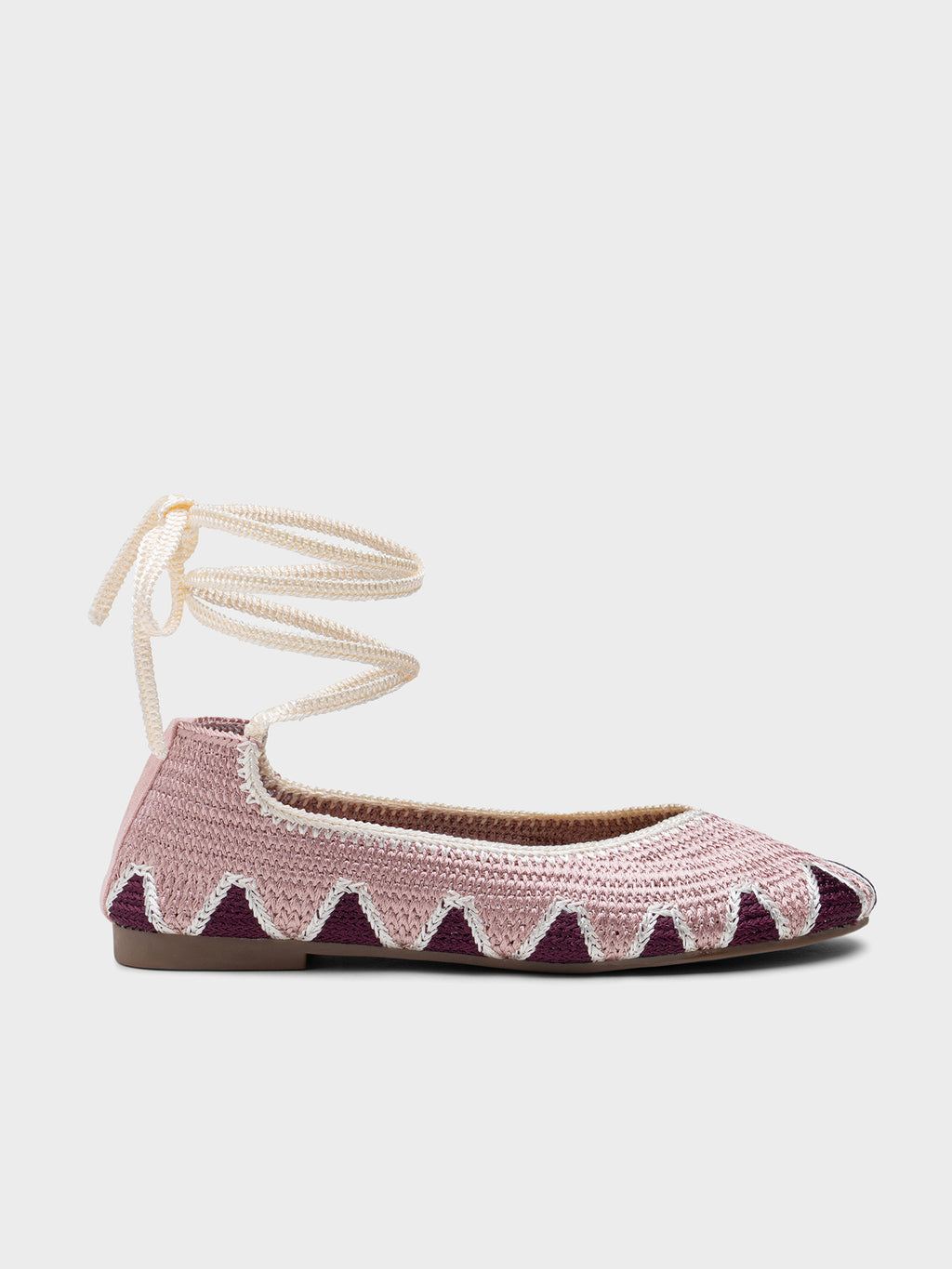 Bailarinas estilo Crochet con Cintas al Tobillo Diseño Étnico | Elige tu talla habitual (36-41)