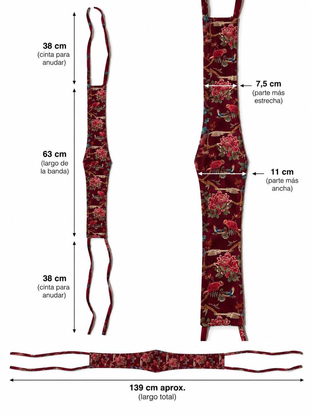 Fajín de Tela Estampado Algodón