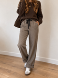 Pantalón Jogger con Estampado de Espiga