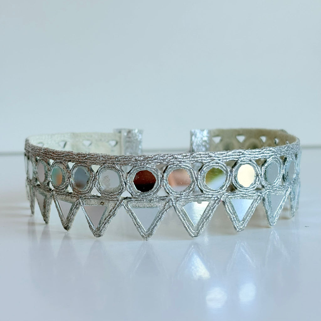 Choker espejos Dorado mujer