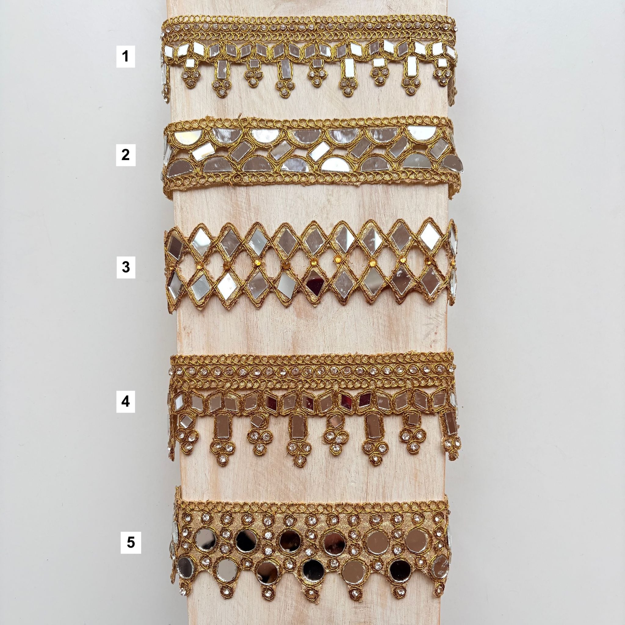 Choker espejos Dorado mujer