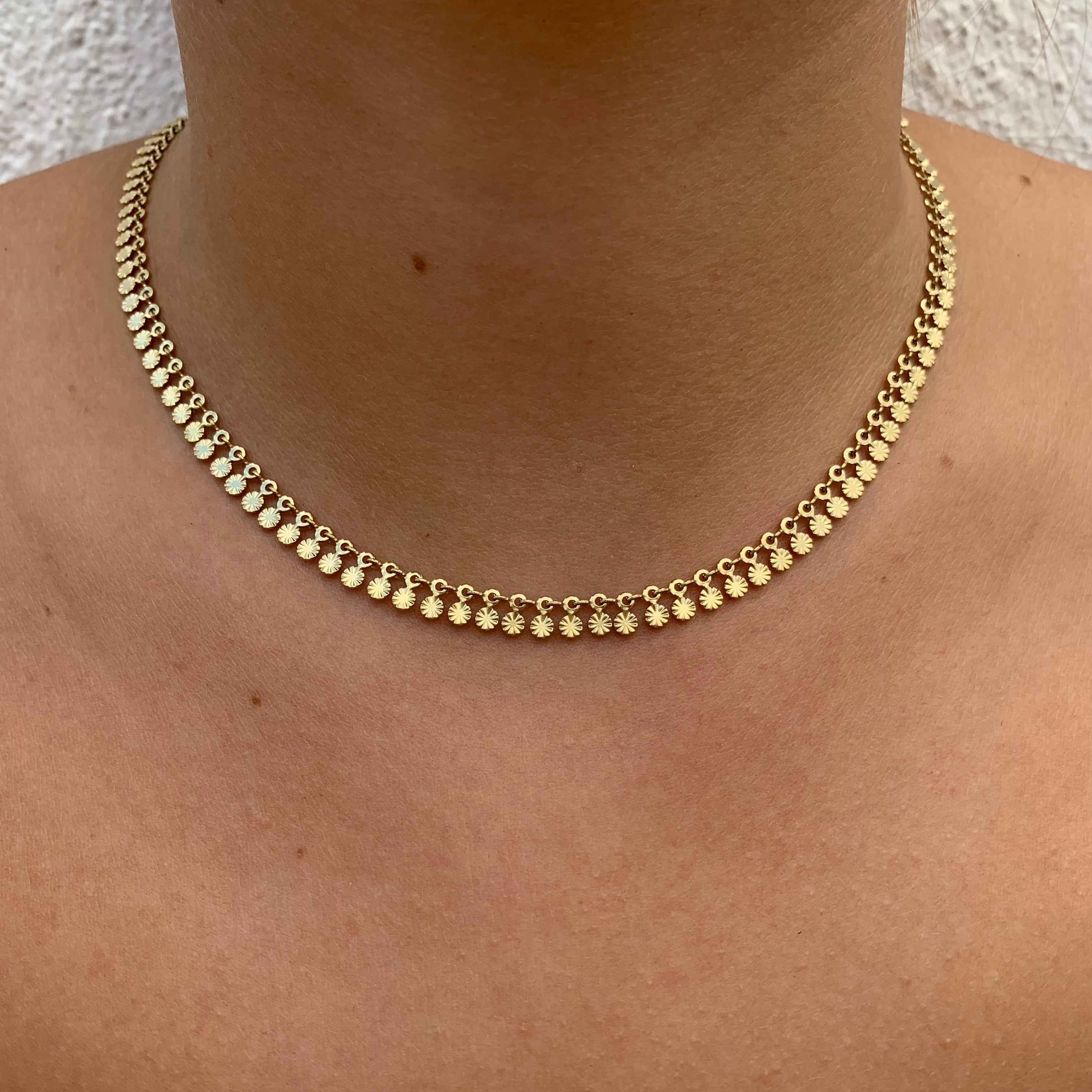 Collar Pétalos Baño de Oro - MINNI MOON-Lepetitemarie-Singularu-PDPAOLA-Luamarta